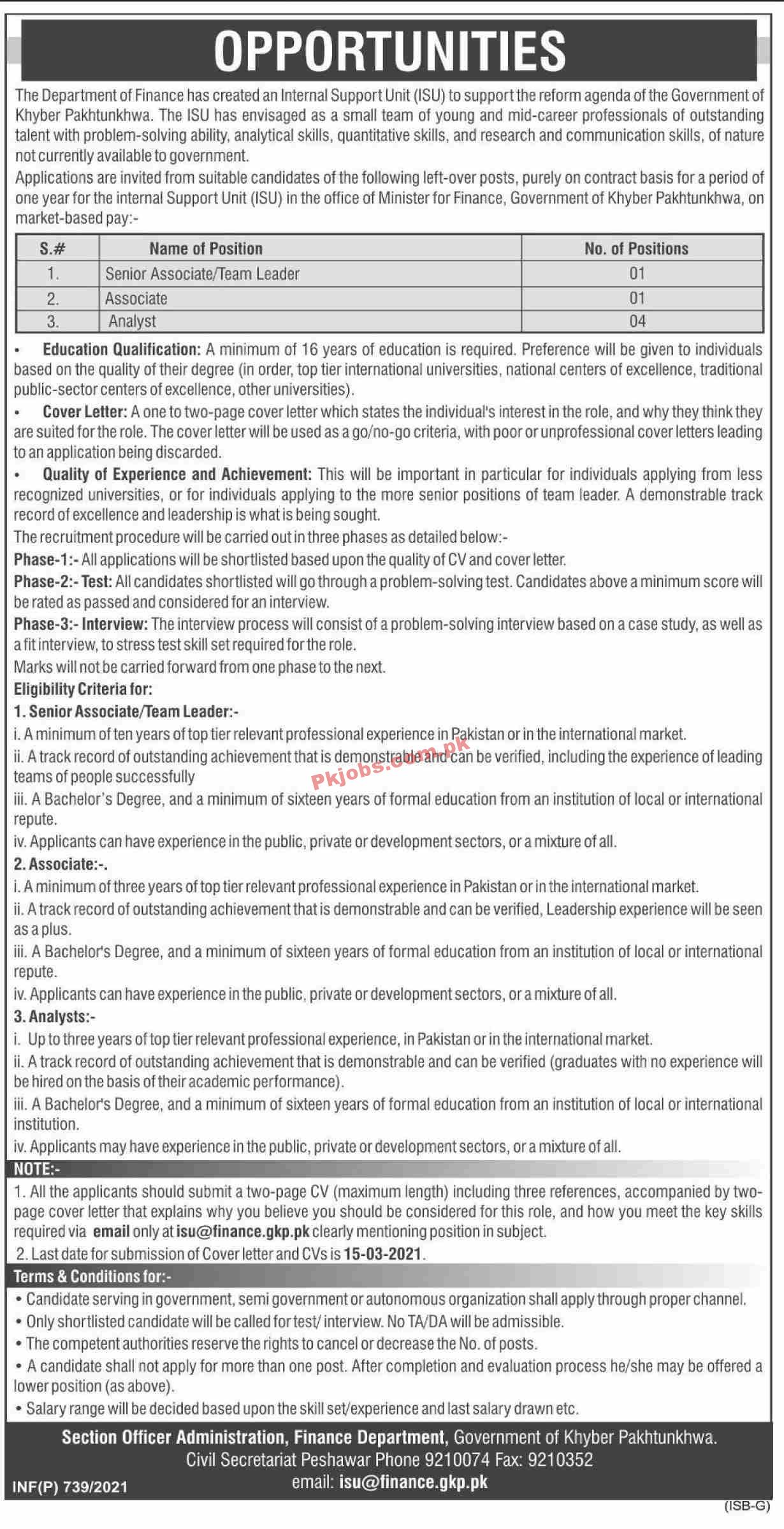 Jobs in The Department of Finance