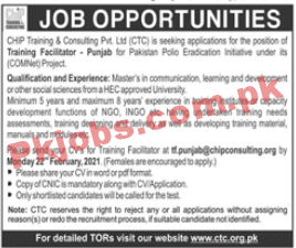 CHIP Training & Consulting Management Jobs 2021