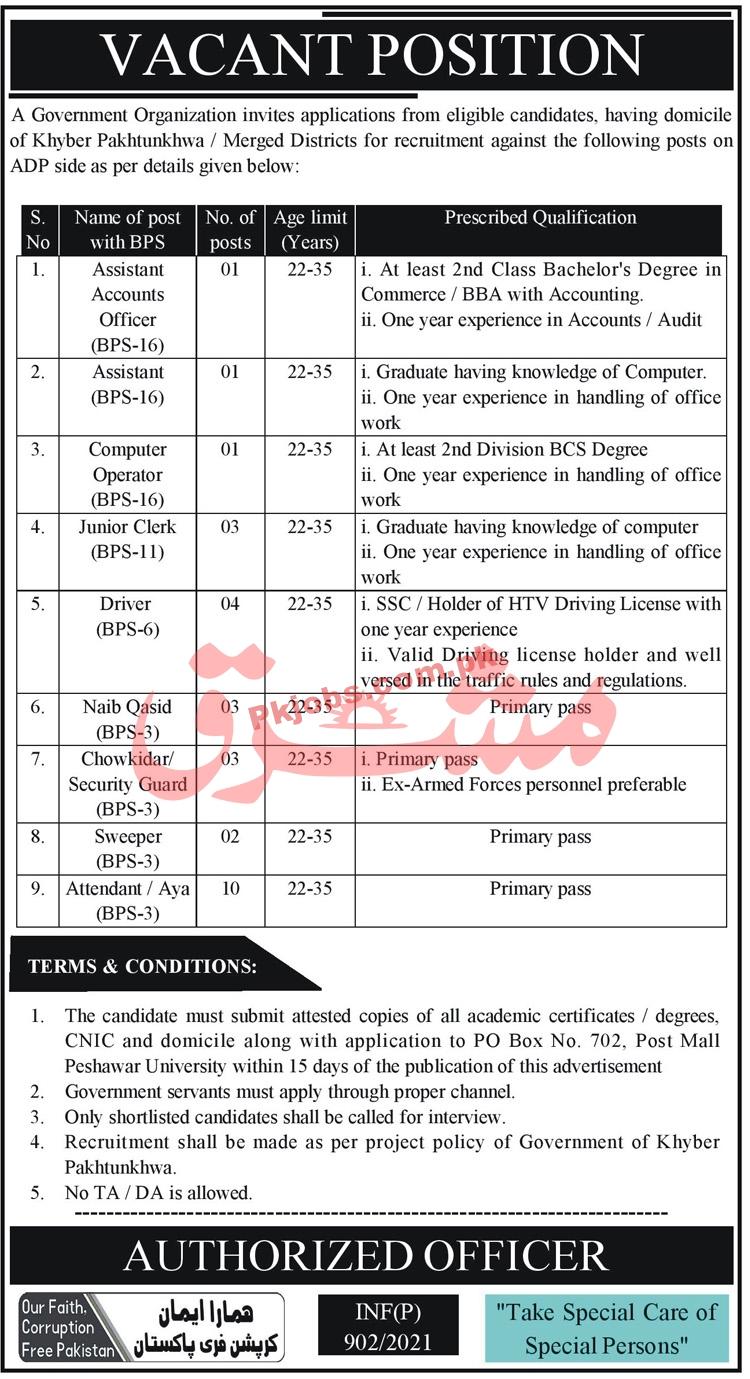 Government Organization Management PK Jobs 2021