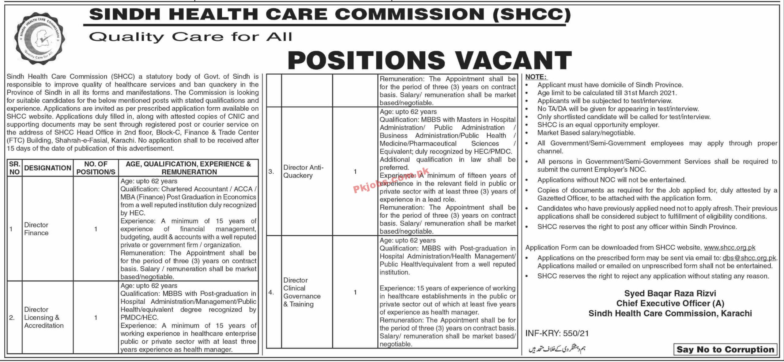 Health Care Commission Management PK Jobs 2021