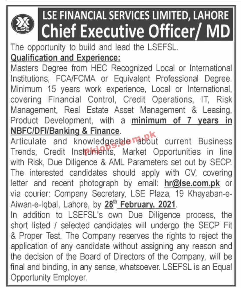 Jobs in LSE Finance Services Limited