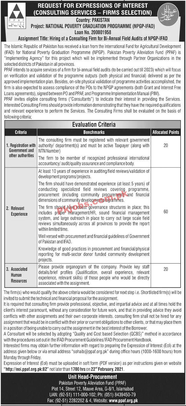 Jobs in Pakistan Poverty Alleviation Fund PPAF