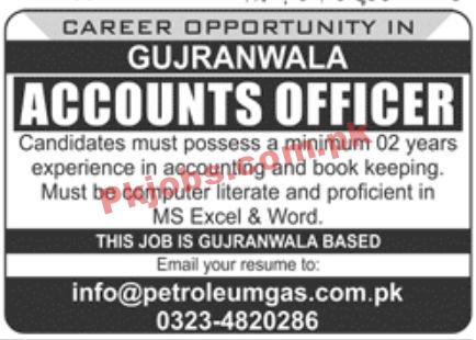 Jobs in Petroleum Gas Gujranwala