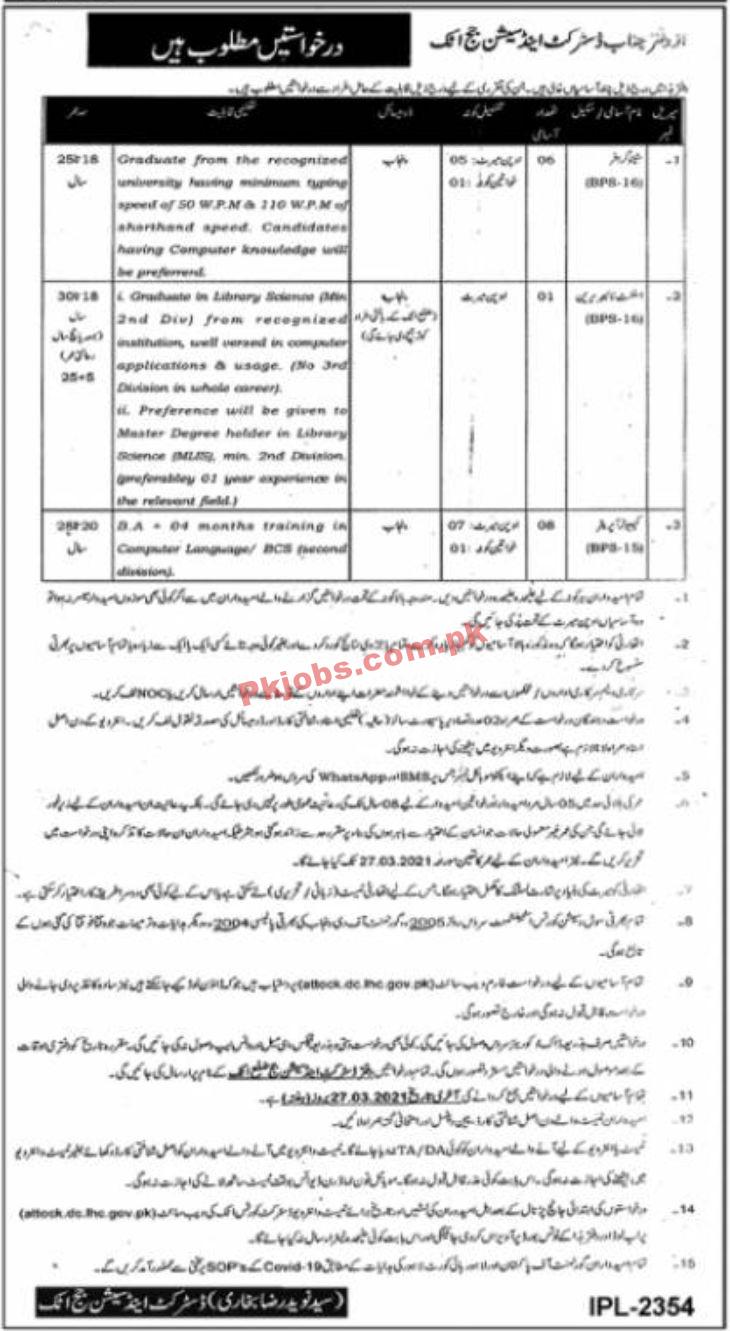 Jobs in District & Session Judge Attock