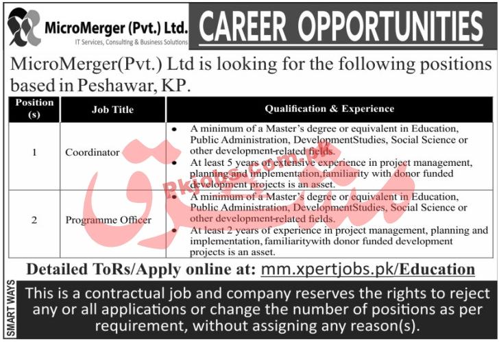 Jobs in MicroMerger Pvt Ltd