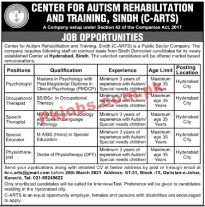 Center for Autism Rehabilitation & Training PK Jobs 2021