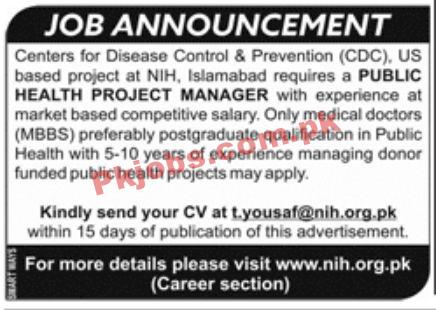 Jobs in Centers for Disease Control & Prevention CDC