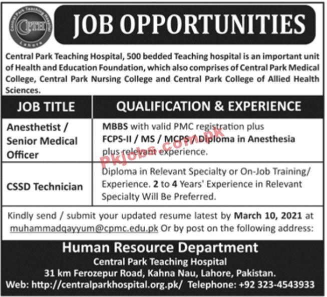 Jobs in Central Park Teaching Hospital