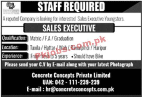 Jobs in Concrete Concepts Private Limited