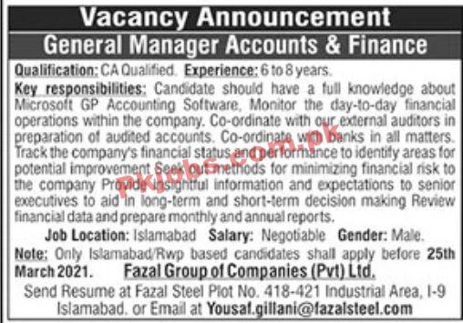 Jobs in Fazal Group