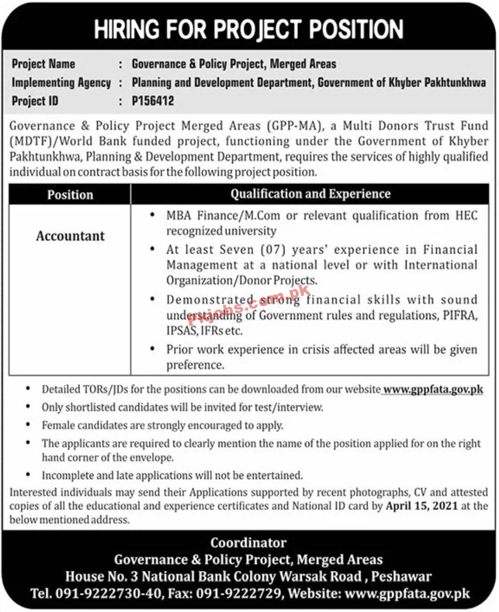 Jobs in Governance & Policy Project