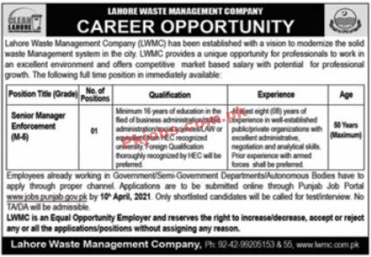 Jobs in Government of the Punjab LWMC