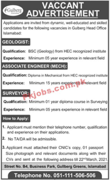 Jobs in Gulberg Islamabad