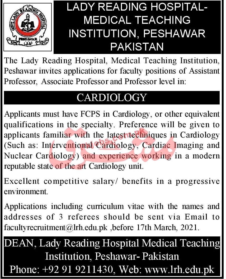 Jobs in Lady Reading Hospital Medical Teaching Institution MTI