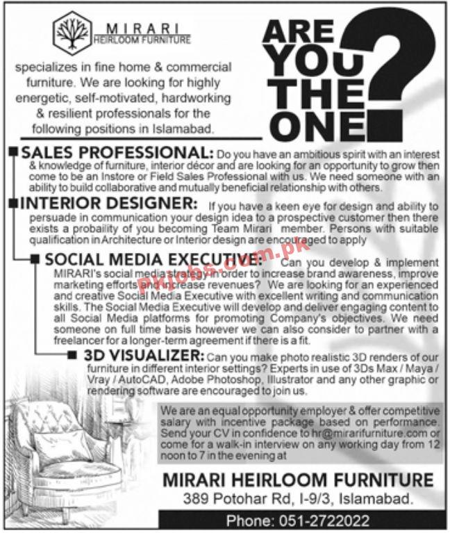 Jobs in MIRARI Heirloom Furniture