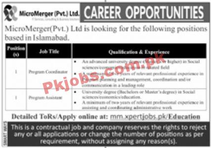 Jobs in MicroMerger Pvt Ltd