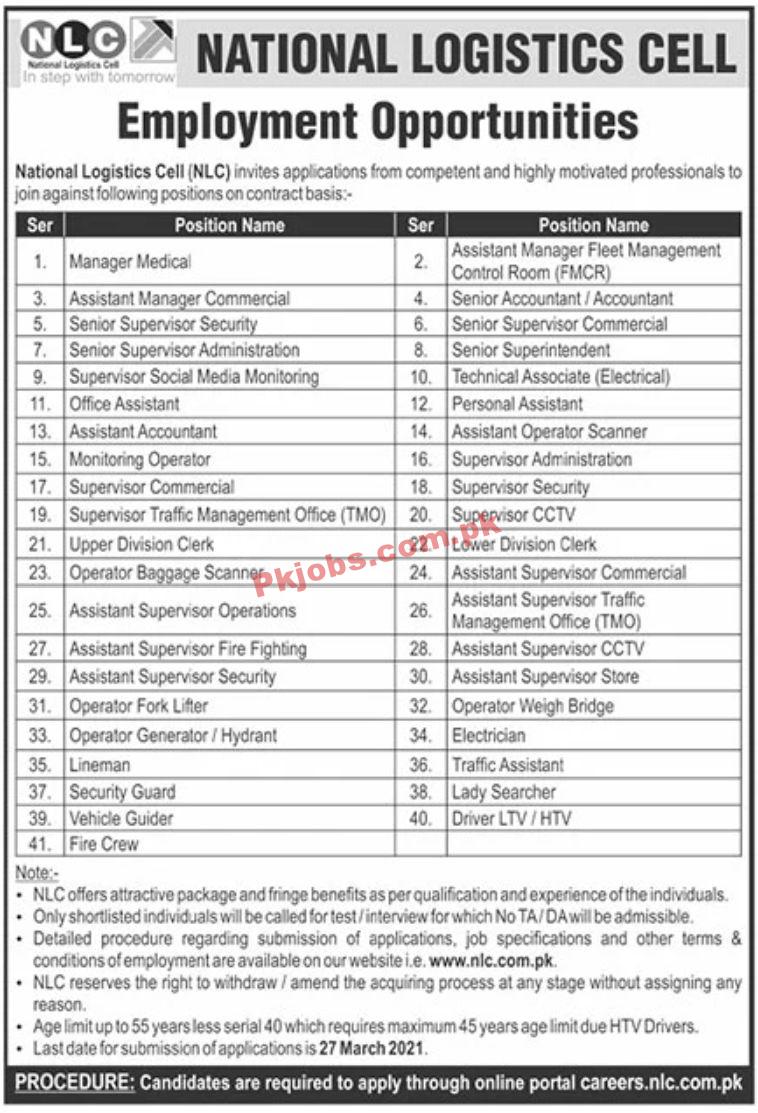 Jobs in National Logistic Cell NLC