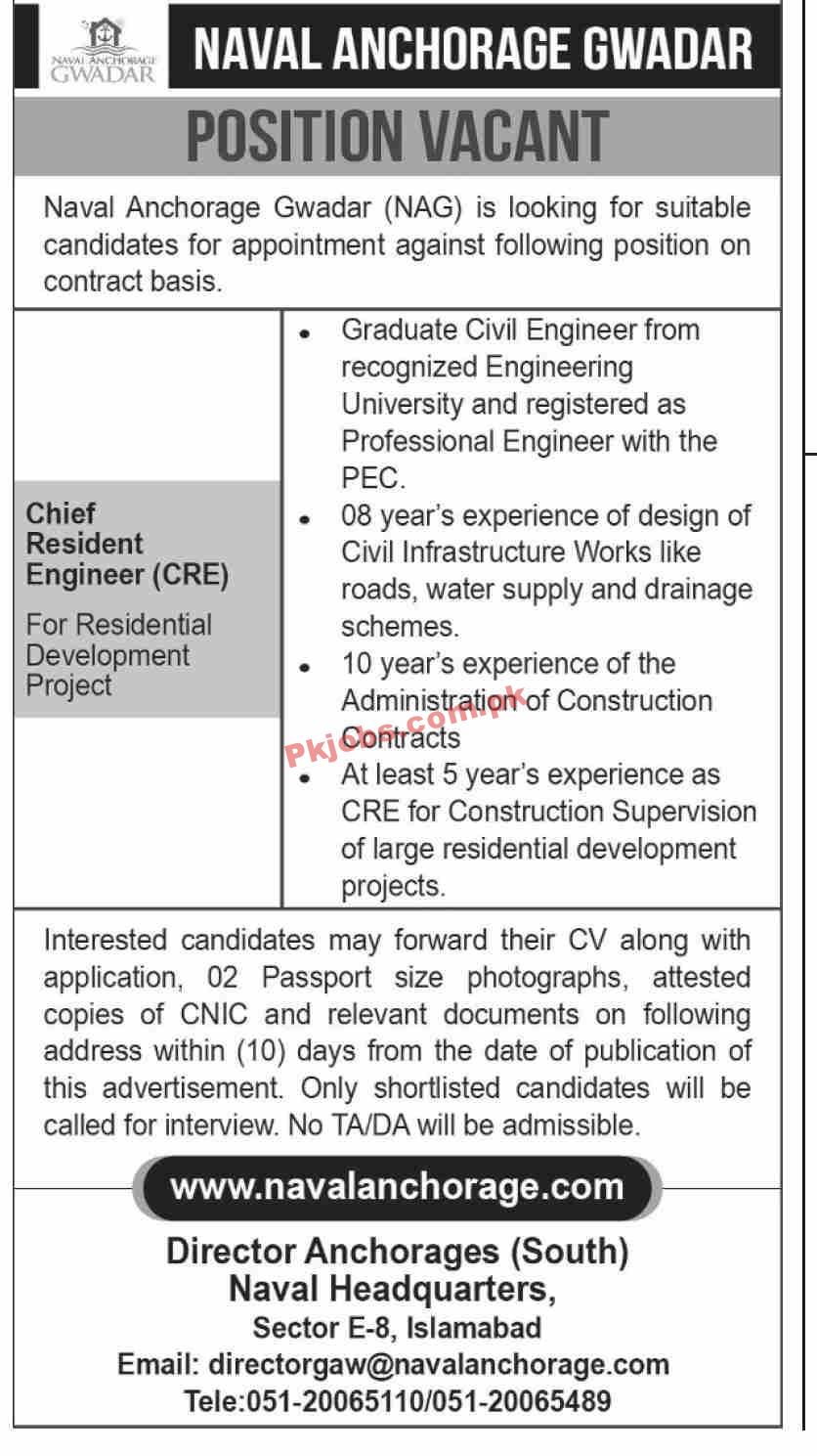 Jobs in Naval Anchorage Gwadar