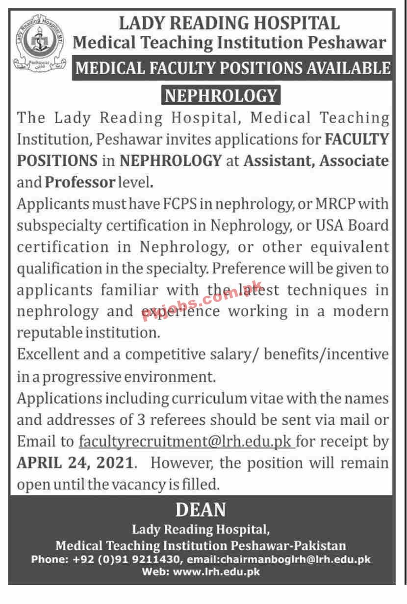 Jobs in Nephrology Department Medical Teaching Institution Peshawar