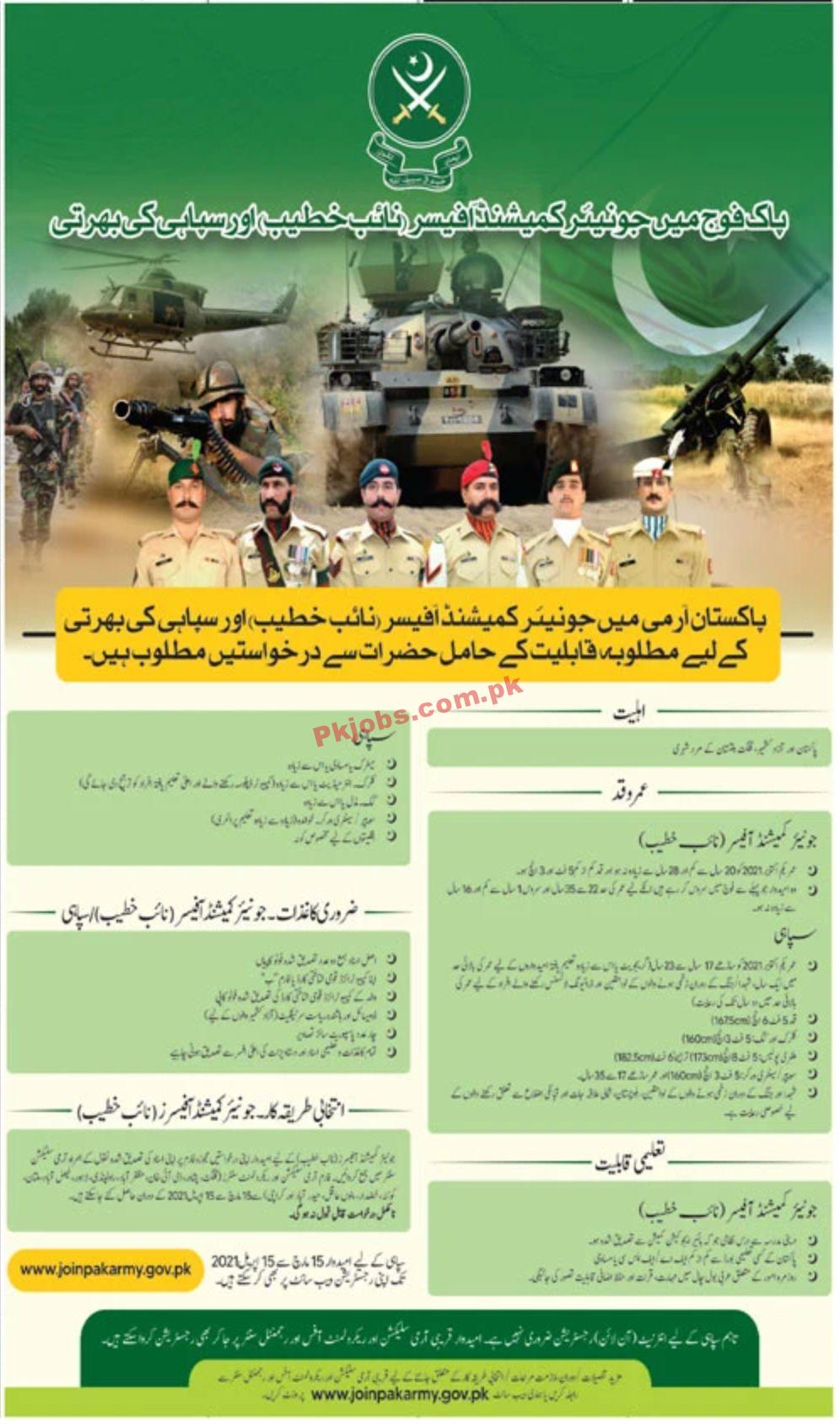 Jobs in Pakistan Army