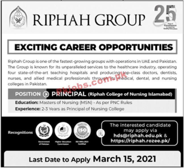 Jobs in Riphah Group