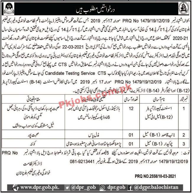 Jobs in Social Welfare Department