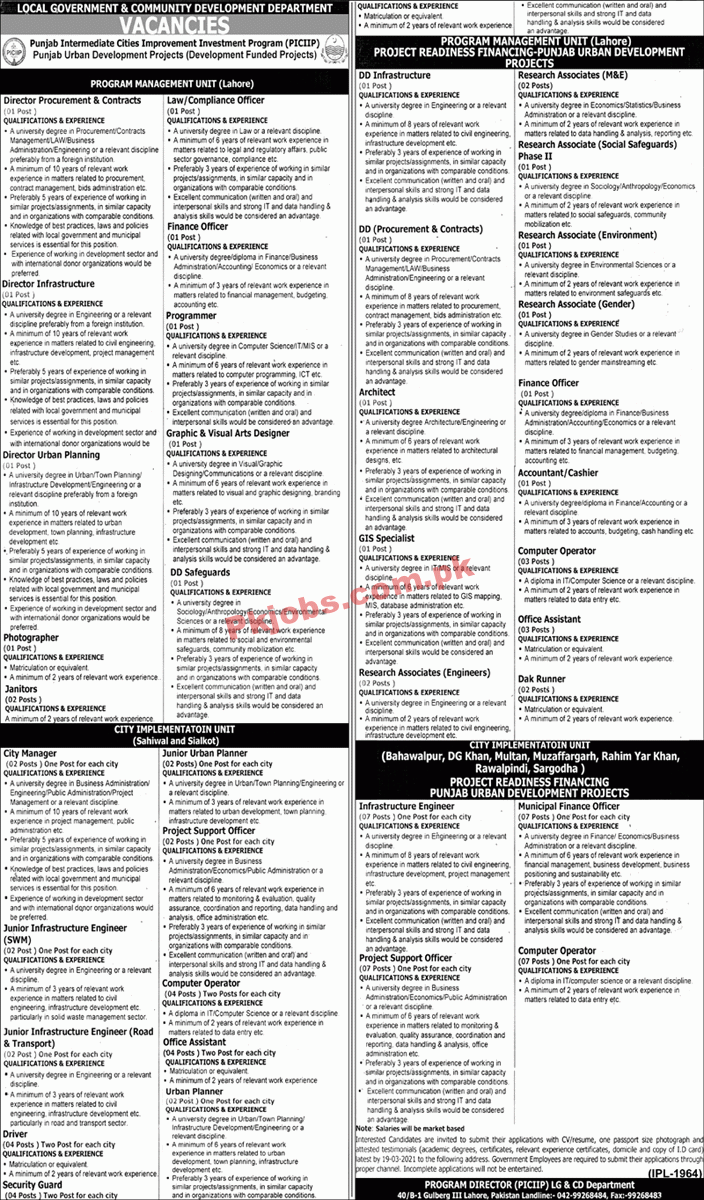 Local Government & Community Development Department PK Jobs 2021