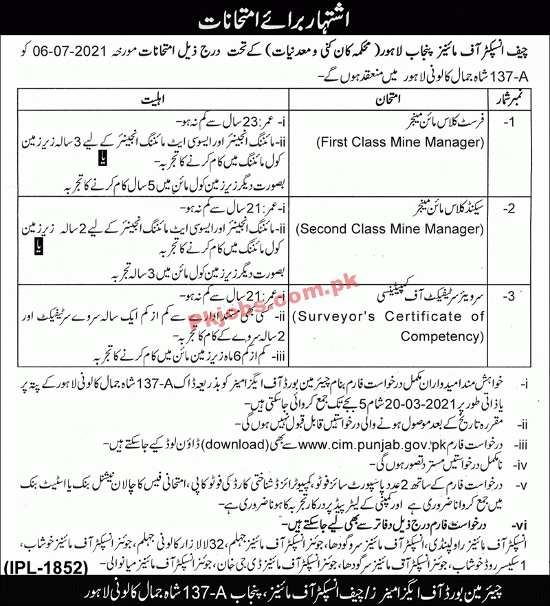 Ministry of Mines & Minerals Management PK Jobs 2021