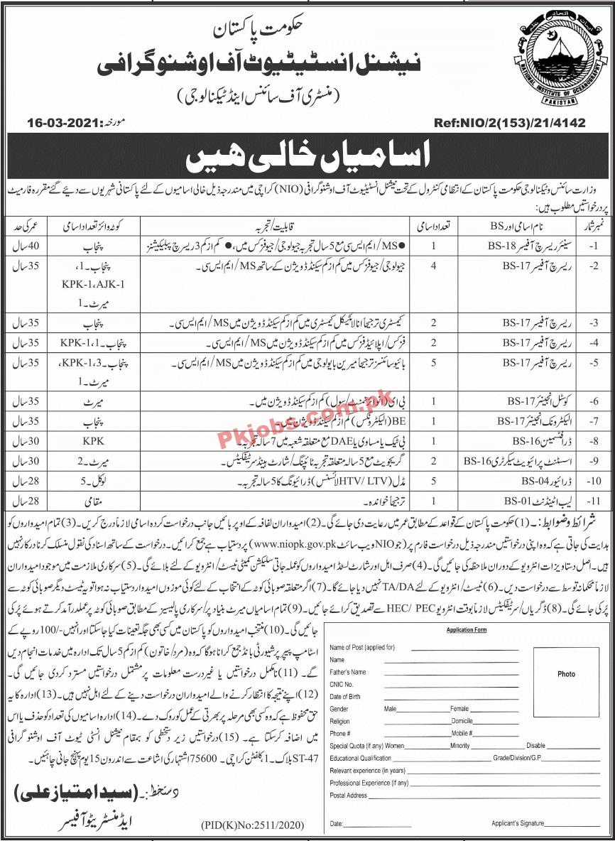 Ministry of Science & Technology Management PK Jobs 2021