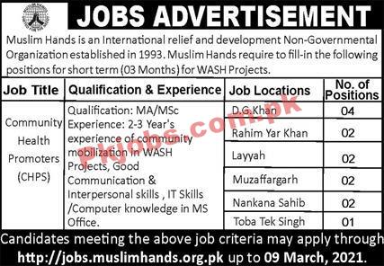 Muslim Hands NGO PK Jobs 2021