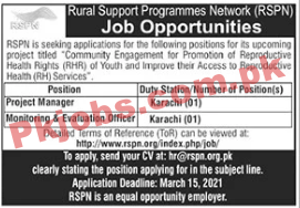 Rural Support Programmes Network (RSPN) NGO PK Jobs 2021