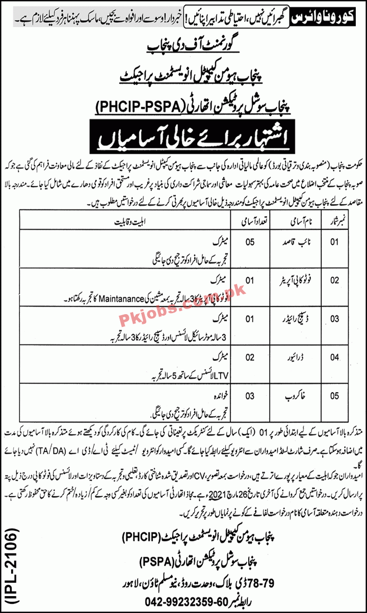 Social Protection Authority Management PK Jobs 2021