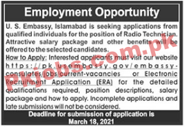 US Embassy PK Jobs 2021