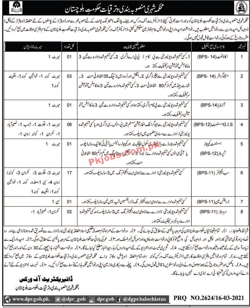 Urban Planning & Development Department PK Jobs 2021