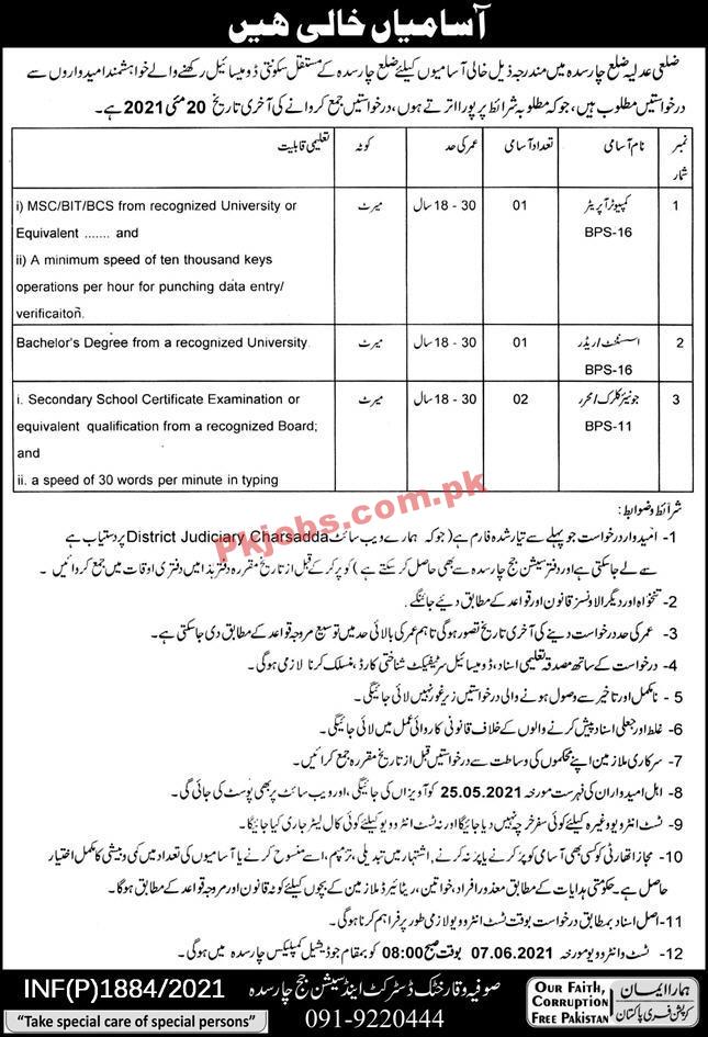 District & Session Court Office Management PK Jobs 2021