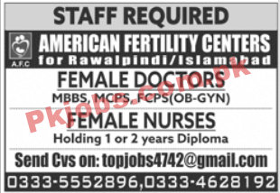 American Fertility Center Latest PK Jobs 2021