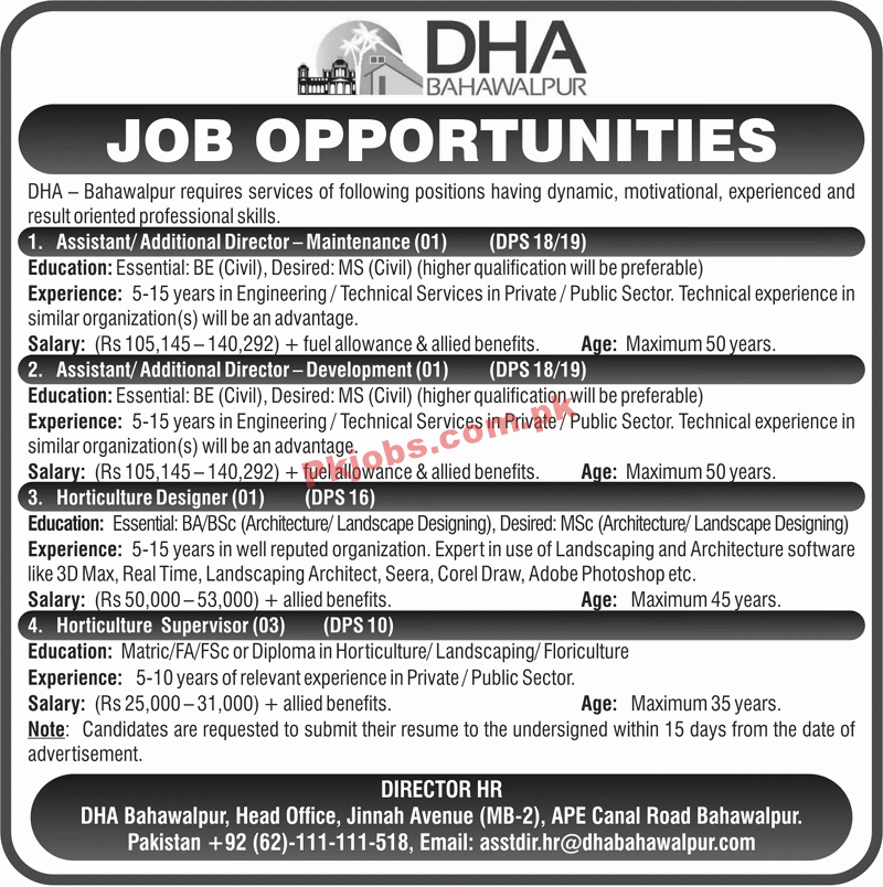 Defence Housing Authority (DHA) Management PK Jobs 2021