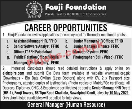 Fauji Foundation Announced Latest Management PK Jobs 2021