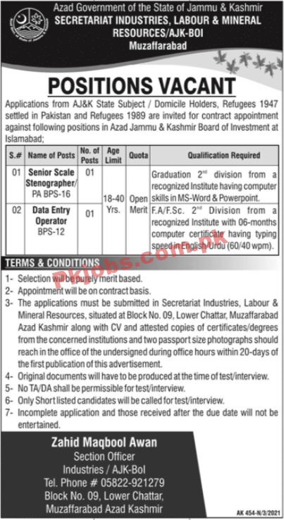 Government Board of Investment Management PK Jobs 2021