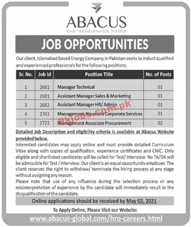 Jobs in ABACUS