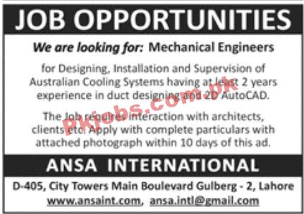 Jobs in ANSA International