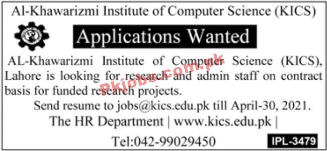 Jobs in Al Khawarizmi Institute of Computer Science KICS