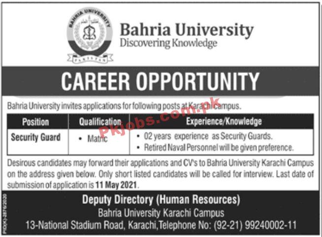 Jobs in Bahria University