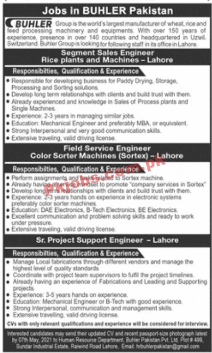 Jobs in Buhler Group Pakistan