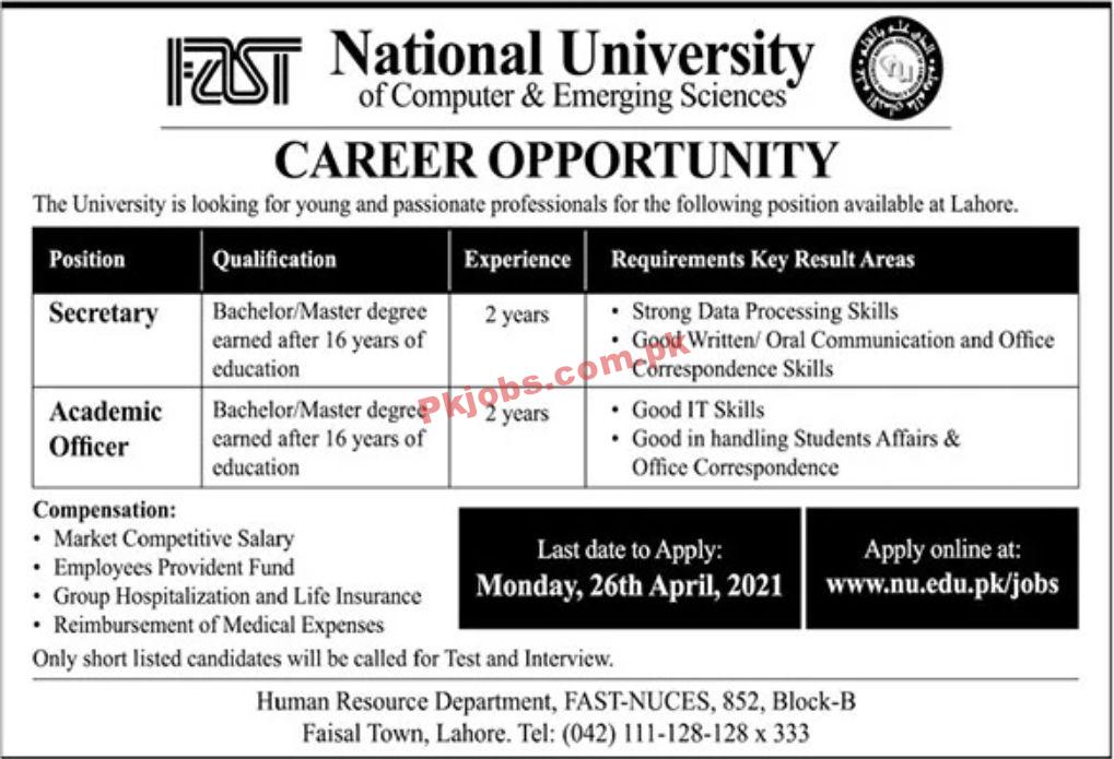 Jobs in FAST National University of Computer & Emerging Sciences