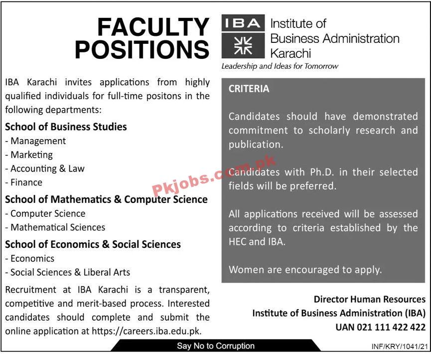 Jobs in IBA Karachi