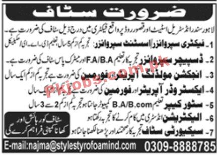 Jobs in Lahore Sundar Industrial Estate