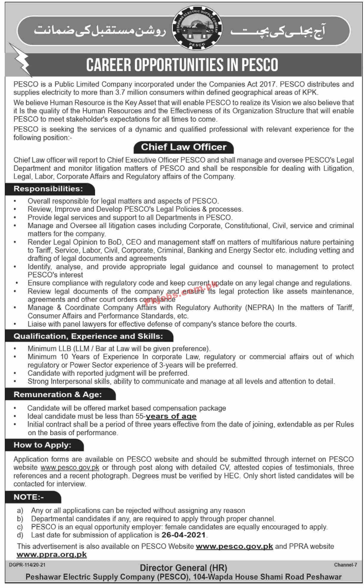 Jobs in PESCO