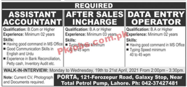 Jobs in PORTA