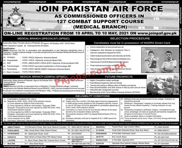 Jobs in Pakistan Air Force PAF